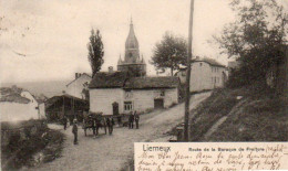 Lierneux  Route De La Baraque De Fraiture Animée Attelage Voyagé En 1903 - Lierneux