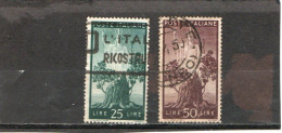 ITALIE   1945-48  Y.T.  N° 481  à  503   Incomplet  Oblitéré  500  502 - Afgestempeld