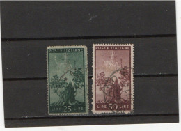 ITALIE   1945-48  Y.T.  N° 481  à  503   Incomplet  Oblitéré  500  502 - Usati