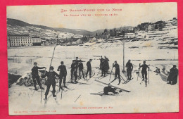 Cpa, Militaires S Exerçant Au Ski, Les HAUTES-Vosges Sous La Neige, Concours De Ski,, Dos écrit 2 Scannes - Personen