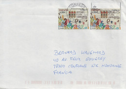 Lettre Avec Deux Timbres Centenario De La Real Academia Expanola (oblitération Du 25/11/2014) - Covers & Documents