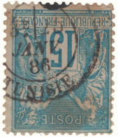 SAGE - N°90 - OBLITERATION - TUNIS - TUNISIE - 25 JANVIER 1886 - COTE 40€. - 1876-1898 Sage (Type II)