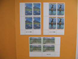 Polynésie 1991 Bloc De 4 Dont 2 Coin Daté Neuf **  N° 390/391/393  La Pêche " Aux Cailloux "   à Voir - Neufs