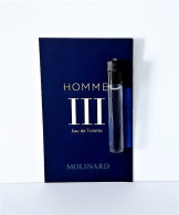 échantillons Parfum  Tubes HOMME III De  MOLINARD EDT 1.5 Ml - Perfume Samples (testers)