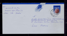 Gc7721 PORTUGAL "Blue Mail" SANTO ANDRÉ Date-pmk Cover Postal Stationery 1991 Mailed - Flammes & Oblitérations