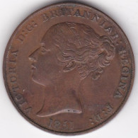 Jersey , 1/13 Shilling 1851. Victoria , Bronze , KM# 3 - Jersey