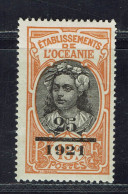 Océanie. 1921. N° 46 Neuf X Trace Légère. Cote : 45 Euros - Neufs