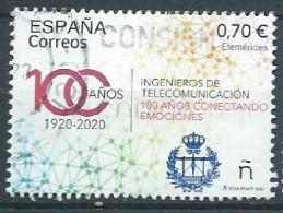 ESPAGNE SPANIEN SPAIN ESPAÑA 2021 100 YEARS TELECOMMUNICATION ENGINEERS USED ED 5480 MI 5530 YT 5235 SC 4509 SG 5480 - Used Stamps