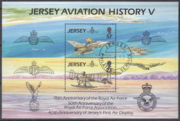 JERSEY  Block 7, Gestempelt, Geschichte Der Luftfahrt, 1993 - Jersey