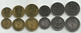 Uzbekistan 1994. Set Of 6 High Grade Coins 1-50 Tiyin - Uzbenisktán