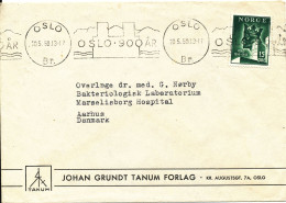 Norway Cover Sent To Denmark Oslo 20-5-1950 Single Franked (Oslo 100th Anniversary) Very Nice Cover - Cartas & Documentos