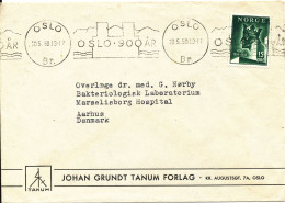 Norway Cover Sent To Denmark Oslo 20-5-1950 Single Franked (Oslo 100th Anniversary) Very Nice Cover - Briefe U. Dokumente