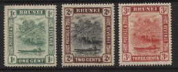 Brunei (18) 1908 Issue. Watermark Multiple Crown CA. 3 Values. Unused. Hinged. - Brunei (...-1984)