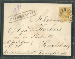 N°69 - 50b. Ocre-jaune Obl. Dc BUCURESCI Sur Enveloppe De Deuil Recommandée Du 5 Mars 1888 Vers Karlsburg   TB  -  20259 - Lettres & Documents