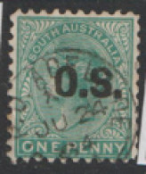 South Australia   1876    SG 043  1d  Overprinted  O S     P 10     Fine Used   - Usados