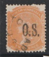 South Australia  1891  SG  059  1d  Overpinted  O S  P13  Fine Used    - Oblitérés