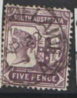 South Australia  1894  SG  238   5d  Brown Purple    P13  Fine Used    - Oblitérés