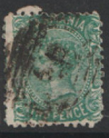 Tasmankia  1870  SG 129a  2d  Blue Green  P12 Fine Used    - Oblitérés