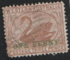 Western Australia   1883  SG  107   Overprinted ONE PENNY   Fine Used  - Usati