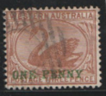 Western Australia  1893  SG   109  ONE PENNY  Overprint  Fine Used    - Oblitérés