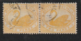 Western Australia  1898  SG   113  2d   Fine Used   Pair - Gebraucht