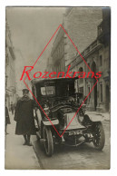 Oude Foto Fotokaart Carte Photo Taxi Voiture Automobile Renault (?) Oldtimer Cab Driver - Taxis & Cabs