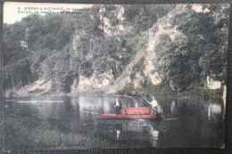 CHINY LACUISINE En Barquette Rocher Du Gouffre Aux Rousses. 1 CP Postée En 1910 - Chiny