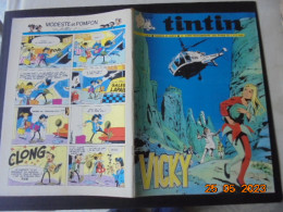 Tintin N° 24   De 1970 Couverture  Weinberg  Vicky Le Joker  - Tintin