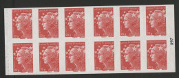 CARNET N° 590-C10 MARIANNE De BEAUJARD 12 Timbres 20 G Rouges Cote 34 € Vendu à Sa Valeur D'affranchissement - Modernes : 1959-...