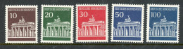 Germany  MNH 1966-68 Brandenburg Gate - Ungebraucht