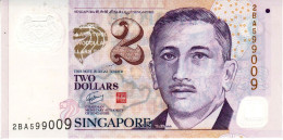 SINGAPORE 2 DOLLARS ND 2005 EXF P-45 "free Shipping Via Regular Air Mail (buyer Risk) - Singapur
