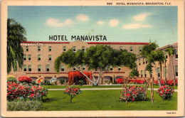 Florida BRadenton Hotel Manavista 1943 Curteich - Bradenton