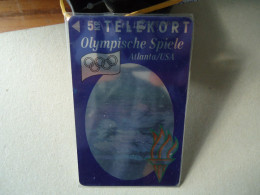 DENMARK USED CARDS  3D OLYMPIC GAMES ATLANTA  1996 - Jeux Olympiques