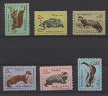 Bulgaria 1963 MiNr. 1377 - 1382 Bulgarien Red Squirrel,Hedgehog, Marten,Otter 6v MNH ** 9,00 € - Rodents