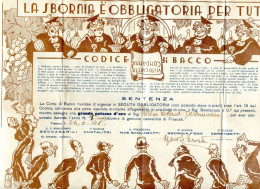 Diplôme Humoristique Et Burlesque De Buveur - La Sbornia E Obbligatoria Per Tutti - Cannellino Di Frascati - Ill.Galli - Diplômes & Bulletins Scolaires