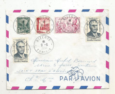 Lettre, TUNISIE, BIZERTE, 8-6 1957, 5 Timbres - Tunisia