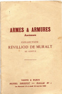 Armes Et Armures Anciennes. Collection Révilliod De Muralt. Drouot, 17 & 18 Janvier 1923. Notices De Charles Buttin - Frankrijk