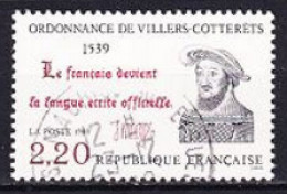 1989. France. 450th Anniversary Of The Ordinance Of Villers-Cotterets. Used. Mi. Nr. 2776 - Gebraucht