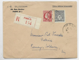 FRANCE ARC TRIOMPHE 5FR+1FR MAZELIN LETTRE COVER REC PARIS 13.3.1945 AU TARIF - 1944-45 Triomfboog