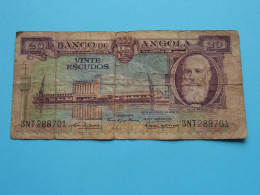 Vinte Escudos ( 3NT288701 ) Banco De ANGOLA ( Voir / See > Scans ) Circuler ! - Angola