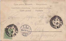 32889# CARTE POSTALE PONT ADOLPHE Obl LUXEMBOURG GARE 1903 METZ MOSELLE - 1895 Adolphe Profil