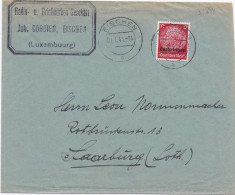 32894# HINDENBURG LOTHRINGEN LETTRE CORDIER RADIO Obl EISCHEN 1941 SARREBOURG MOSELLE - Besetzungen