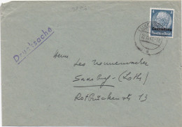 32896# HINDENBURG LUXEMBURG LETTRE IMPRIME DRUCKSACHE Obl LUXEMBURG 2 A 1941 LUXEMBOURG SARREBOURG MOSELLE - Occupation