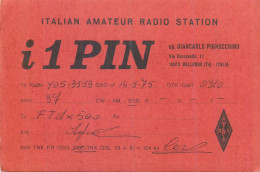 Radio Amateur QSL Card To YO5-3553 From Italy I1PIN Bollengo - Radio Amateur