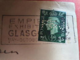 GB - Perforé Sur Enveloppe ( Manque Au Verso ) De Glasgow Pour La France En 1938  - Réf 986 - Perforadas