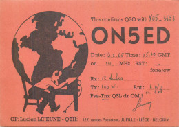 Radio Amateur QSL Card To YO5-3553 From Belgium Liege ON5ED - Radio Amateur