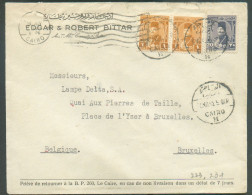 1m. (x2) + 20m.  FAROUK Obl. Sc CAIRO H. Sur Lettre Par Avion Du 20.11.1945 Vers Bruxelles -  20266 - Lettres & Documents