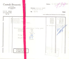 Factuur Facture - Centrale Brouwerij Staden - 1957 - 1950 - ...