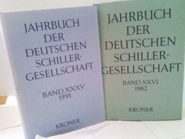 Konvolut: 2 Diverse Bände Jahrbuch Der Deutschen Schillergesellschaft. - Duitse Auteurs