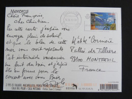 ESPAGNE ESPANA SPAIN AVEC YT 4730 TOURISME VELO  BIKE - MENORCA - Cartas & Documentos